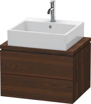 Duravit L-Cube Konsolenwaschtischunterbau wandhängend Nussbaum gebürstet Matt 620x477x400 mm - LC580 LC580506969