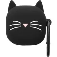 kwmobile Kopfhörer-Schutzhülle Design Schutzhülle für Samsung Galaxy Buds FE Hülle, TPU Silikon Case für Kopfhörer Ladecase stoßfestes Cover mit Karabiner