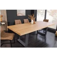 riess-ambiente Esstisch ZEUS 210cm natur / schwarz - Eiche, Metall, U-Gestell, 10 Sitzplätze (Einzelartikel, 1-St), Tisch mit Kufengestell - ideal für Küche, Arbeits-, Wohn- & Esszimmer
