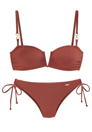 LASCANA - Buffalo LM Bandeau-Bikini rustred - Gr. - 40A