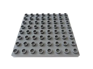 1x Lego Duplo Bauplatte Grundplatte [8x8 Noppen] dunkelgrau