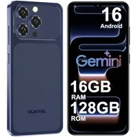 OUKITEL C17 16GB RAM+64GB ROM oder 128GB ROM/TF 1TB, Android 16 Smartphone (16,56 cm/6.52 Zoll, 128 GB Speicherplatz, 13 MP Kamera, 6.52" HD+ Display, 5000mAh, 4G-Dual-SIM, GPS, Gemini)