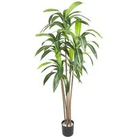 Künstliche Zimmerpflanze Garten Künstlicher Baum,180cm Faux 5 Stämme Brasilianisches Eisenholz, GarveeMore, Höhe 180 cm, Mit realistischen Stämmen und Blättern, hohe künstliche Grünpflanzen