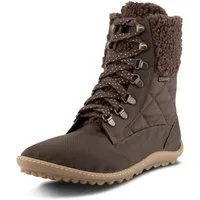 Leguano NICEBARE Barfußschuh, Schnürschuh, Winterboots mit Fellimitat am Schaftrand