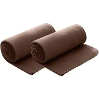 Wohndecke Polar-Fleece, wometo, OEKO-TEX®, 2 Fleecedecken mit Kettel-Rand & Anti-Pilling