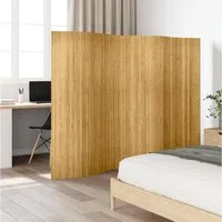 furnicato Raumteiler Bambus Sichtschutz 250 x 165 cm Natur, 1-tlg.