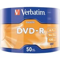 Verbatim DVD-Rohling 50 Rohlinge DVD-R 4,7GB 16x Shrink
