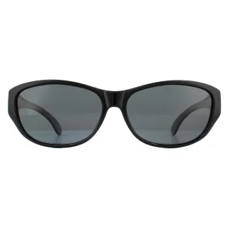 Polaroid Suncovers Wrap Mens Schwarz Grau Polarisierte Sonnenbrille