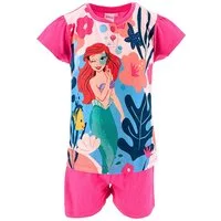 Disney Princess Schlafanzug Arielle (2 tlg) Pyjama Set kurz - Mädchen Shorty Gr. 98-128 cm