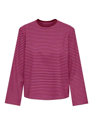 ONLY - ONLFREJA STRIPE L/S WIDE SLEEVE JRS Rumba Red - Gr. - S