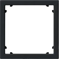 Adapterrahmen mit quadratischem Ausschnitt für Geräte mit Abdeckung 45 x 45 mm schwarz, Retail