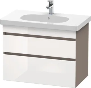 Duravit DuraStyle Waschtischunterbau wandhängend Weiß & Basalt Hochglanz & Matt 800x453x610 mm - DS6 DS648402243