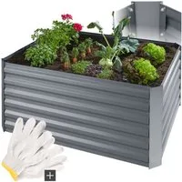 tectake Hochbeet Pflanzenkasten Salvia 600l verzinkt 120x90x57cm, aus verzinktem Stahl