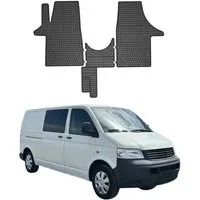 OMAC Auto-Fußmatten für VW T5 2003-2015 Gummimatten Schwarz Automatten 3x (3 St), für VW T5 2003-2015 VW T5 2003-2015, Antirutsch,Wasserfest,Einfache Installation