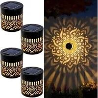 VIVIHEYDAY LED Außen-Wandleuchte Decorative Solar Mandala Lights,Solar Wandleuchte,Solarlampen, für Außen,Mandala Solar Lantern,LED Gartenleuchte, Wasserdichte für Gartendeko und Terrasse
