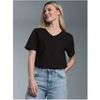 Trigema T-Shirt TRIGEMA T Shirt aus Biobaumwolle mit V-Ausschnitt (1-tlg)