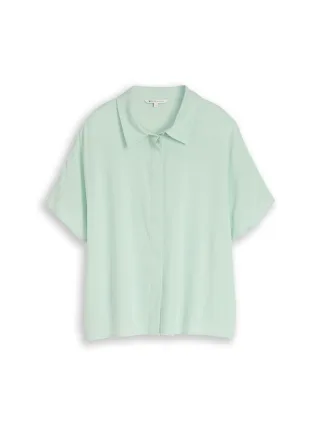 Denim Tom Tailor - Bluse aus Viskose light matcha green - Gr. - M