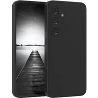 EAZY CASE Handyhülle für Samsung Galaxy S24 FE Hülle Silikon 6,7 Zoll, Silikon Schutzhülle mit Kameraschutz kratzfest Back Cover Etui Schwarz