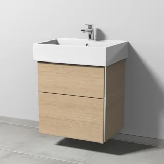 Sanipa 3way Waschtischunterbau zu Duravit Vero Air Waschtisch mit 2 Auszügen, Eiche-Nordic BR43348