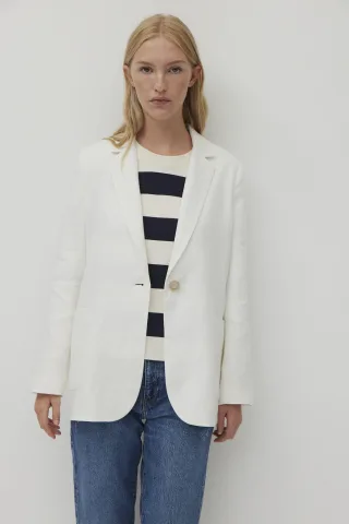 THE FASHION PEOPLE - Blazer Linen warm white - Gr. - 36