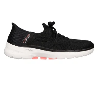 Skechers - "Go Walk 6" Sneaker für Damen, Zum Anschlüpfen (Schwarz/Leuchtend Pink)