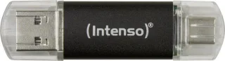 Twist Line 16 GB, USB-Stick anthrazit/transparent, USB-A 3.2 Gen 1, USB-C 3.2 Gen 1