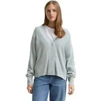TOM TAILOR Denim Cardigan mit Strickstruktur und Knopfleiste