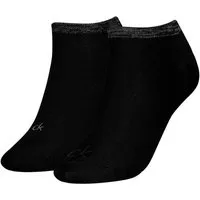 Calvin Klein Jeans Sneakersocken CK WOMEN SNEAKER 2P SHINY LOGO (2 Paar) glänzendee Calvin Klein-Logo, komfortabler Gummibund