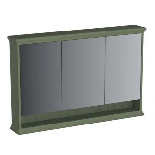 VitrA Valarte LED-Spiegelschrank 118 cm 3 Türen Vintage Grün (Lack),65807 65807
