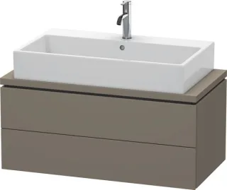 Duravit L-Cube Konsolenwaschtischunterbau wandhängend Flanell Grau Seidenmatt 920x477x400 mm - LC580 LC580809090