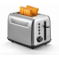 BUYDEEM Toaster, Schlitztoatster (4 Scheiben, Dualcontrol), für 4-Scheiben Retro-Toaster mit 7 Bräunungsstufen, 1500 W, extra breiten Schlitzen, Dual Control & LED-Statusanzeige