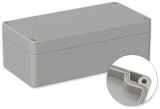 POLLIN, ABS Gehäuse, 160 x 80 x 55 mm, IP66, Lichtgrau