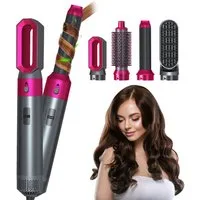 MOPUEA Glätt- und Lockenstab Warmluftbürste Multihaarstyler 5-in-1 Lockenstäbe Set Lockenwickler, Negativ Ionen Hairstyler für verschiedene Lockenstile