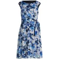 Vera Mont Cocktailkleid Damen mit Bindegürtel Druck