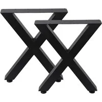 GarveeMore Tischbein 2 x Tischkufen Metall Belastbar bis 400kg höhenverstellbar