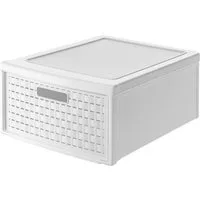 ROTHO Aufbewahrungsbox Country Schubladenbox mit 19.2l Schub in Rattan-Optik, Kunststoff