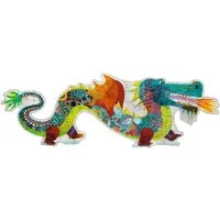DJECO Konturenpuzzle Puzzle Leon der Drache 58 Teile 1,38 m lang, 58 Puzzleteile