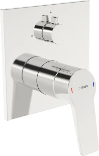 Hansa Einhandmischer FM-Set f. zwei Abgänge HANSATWIST, 8984 Rosette eckig verchromt, 89849023 89849023