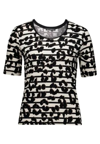 Betty Barclay - Printshirt Beige/Schwarz - Gr. - 36