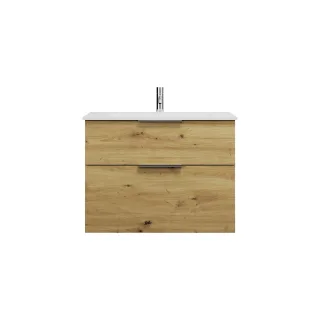 Burgbad Mineralguss Waschtisch-Set Eqio Eiche Dekor Urban/Alpinweiss, SEYU082F5662C0001 SEYU082F5662C0001