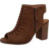 Mustang Shoes Louise Schaftsandalette Blockabsatz, Sommerschuh mit modischen Cut-Outs