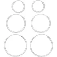 Firetti Creolen-Set Multipack Schmuck Geschenk Silber 925 Ohrschmuck Creolenset (Set, 6-tlg)