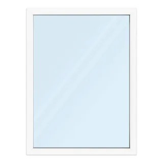 Fenster 120x160 cm, Kunststoff Profil aluplast IDEAL® 4000, Weiß, 1200x1600 mm, einteilig festverglast, 2-fach Verglasung, individuell konfigurieren