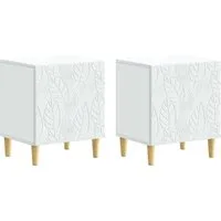 vidaXL Nachttisch Nachttisch 2 Stk. Weiß 43 x 34,5 x 50 cm Holzwerkstoff (2-St)
