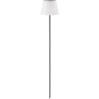 IC Gardenworld LED Solarleuchte LED Solar Standleuchte zum Stecken für den Garten, LED fest integriert, warm-weiß, ca. 110 cm hoch, Milchglas-Optik, Stehlampe