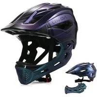 Lixada Kinderfahrradhelm Kinderfahrradhelm Fahrradhelm Kinder Fullface abnehmbar Unisex, 13 Lüftungsöffnungen, 2-in-1 Helm, stoßfester EPS-Schaum