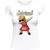 MoonWorks Print-Shirt Damen T-Shirt für das Oktoberfest Schatzerl Dirndl-Madl Fun-Shirt mit Print