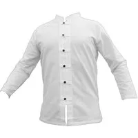 PANASIAM Langarmhemd Fischerhemd aus hochwertiger Baumwolle mit Holzknopfleiste Herren Bequemes Freizeithemd Fisherman Shirt auch als Langarmhemd