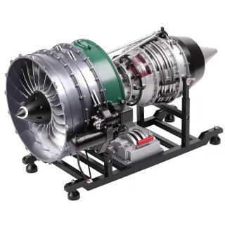Teching DM119 DIY Twin-spool Turbofan Engine Model Assembly Kit 1/10 Electric Aircraft Jet Engine 15in Physics Experimen