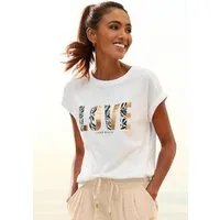 Venice Beach Kurzarmshirt mit Frontprint, T-Shirt aus Baumwolle, lockere Passform